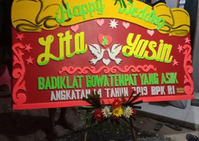 Bunga Happy Wedding Banjarmasin